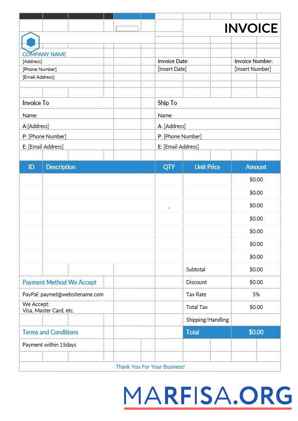 Printable Simple Estimate Invoice Template